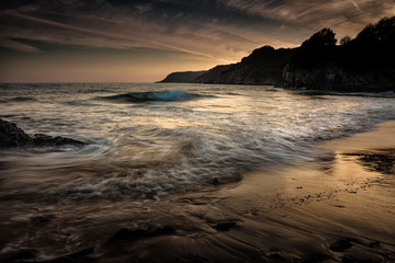 Dusk at Caswell Bay
Caswell Bay, one of the most popular and easily accessible beaches on the Gower peninsular in Swansea