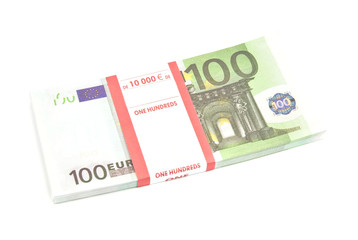pack of one hundred euro notes