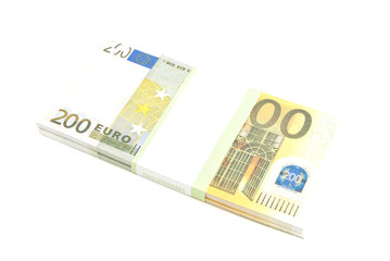 pack of two hundred euro notes