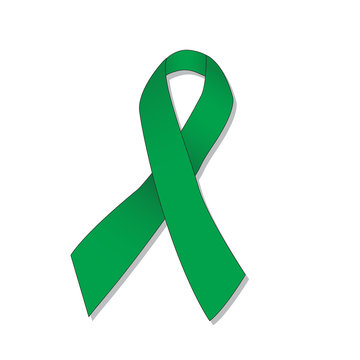 Green ribbon vector
