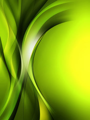 Beautiful Modern Green Wave Abstract Backgrund - obrazy, fototapety, plakaty