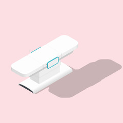 Massage table detailed isometric icon