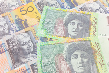 Obraz na płótnie Canvas Australia dollar, bank note of Australia.