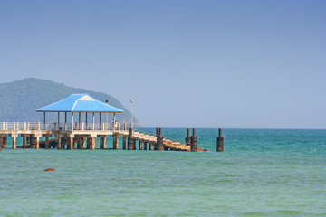 Ferry landing on sea at Phuket