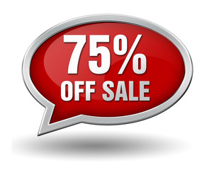 seventy five percent off sale