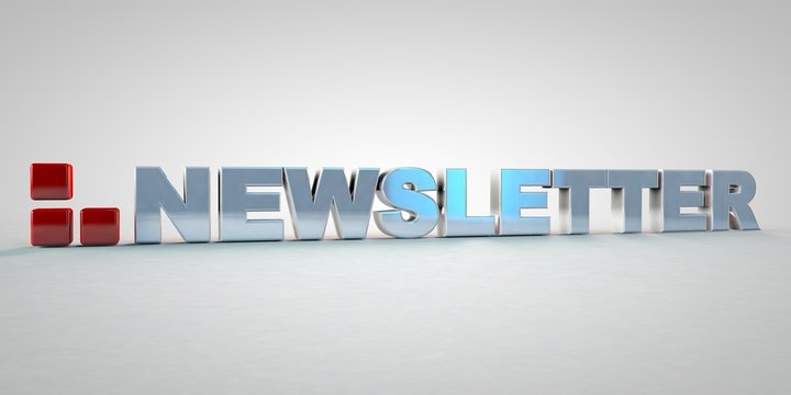 Newsletter font 3D news icon