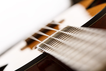 Fototapeta premium Small Hawaiian four stringed ukulele guitar