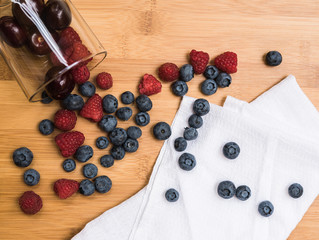 Berries, cookies and grass