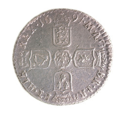 sixpence of william III 1691 reverse