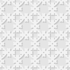 Vector 3d seamless geometric pattern background. Minimalistic volumetric monochrome background for decoration, wallpaper and print.