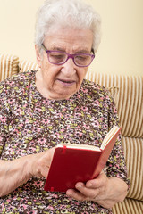 senior woman reading