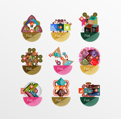 Set of abstract geometric shapes with options