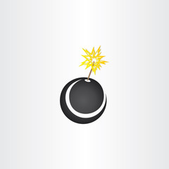 black bomb explosion icon