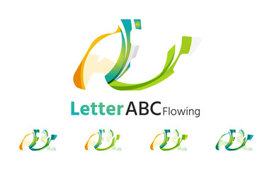 Abc company logo set. Vector illustration.
