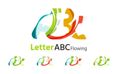 Abc company logo set. Vector illustration.