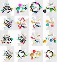 Obraz premium Set of light, paper design option infographic banner templates