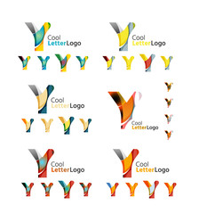 Letter business emblem collection