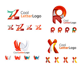 Letter business emblem collection