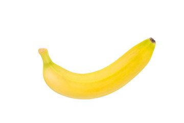 One banana isolated on white background