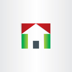 red and green house icon