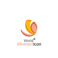 Abstract geometric business corporate emblem - globe, world