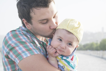 father with baby