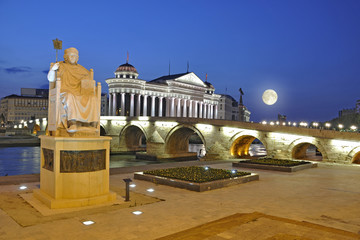 Skopje night scene