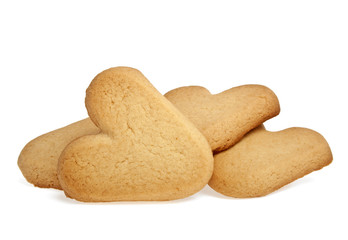 Cookies heart on a white background