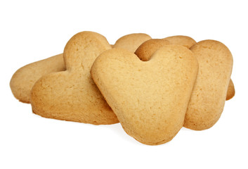 Cookies heart on a white background
