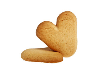 Cookies heart on a white background