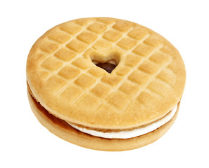Sandwich cookie on a white background