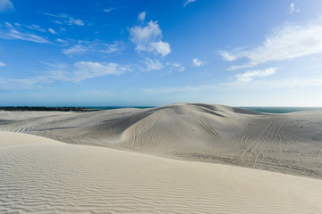 Fototapeta na wymiar White sand dunes of Nilgen Nature Reserve