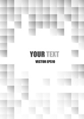 Vector : Abstract modern white and gray square background