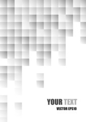 Vector : Abstract modern white and gray square background