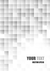 Vector : Abstract modern white and gray square background