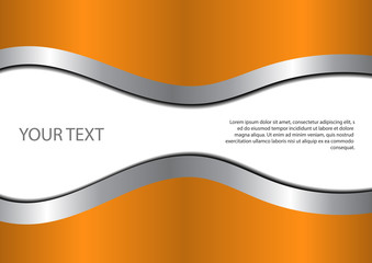 Vector : Abstract orange background and space for text