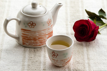 tea and rose