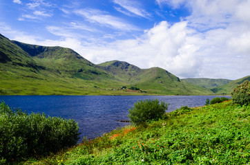 Fototapeta na wymiar view of a lake in ireland, connemara