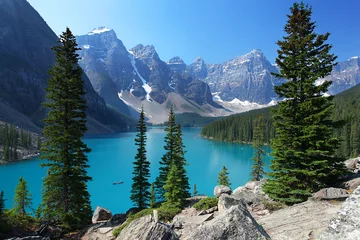 Photo sur Plexiglas Canada Lac Moraine dans les Rocheuses canadiennes