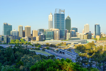 Fototapeta na wymiar Perth Skyline