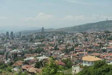 Fototapeta na wymiar panorama di Sarajevo