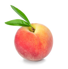 Peach isolated on white background