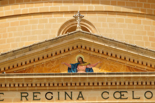 d&eacute;tail de l'&eacute;glise paroissiale de Mgarr