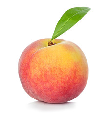 Peach isolated on white background