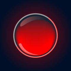 Shining red button