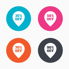 Sale pointer tag icons. Discount symbols.