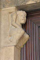 talamone portale laterale; collegiata di S. Maria a Castell'Arquato