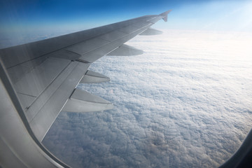Fototapeta na wymiar View of beautiful sky from airplane