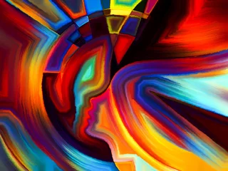 Wandaufkleber Colors of Internal Geometry © agsandrew