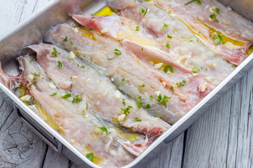 Cooking Baked sea bass